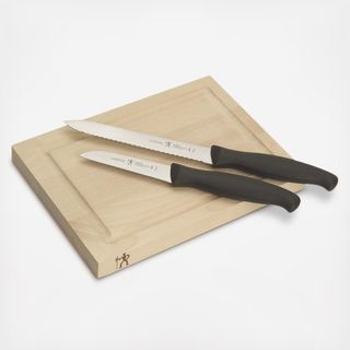 3-Piece Bar Knife & Board Set