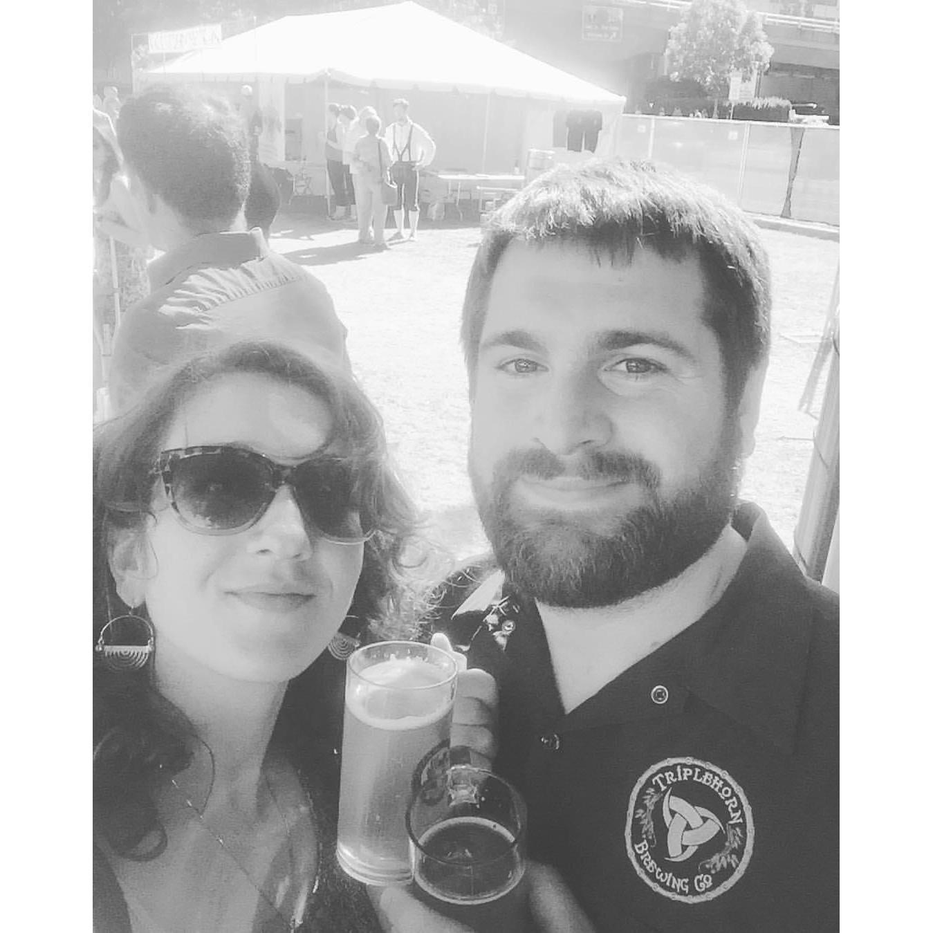 Celebrating Jim's 27th at the Oregon Brewer's Festival