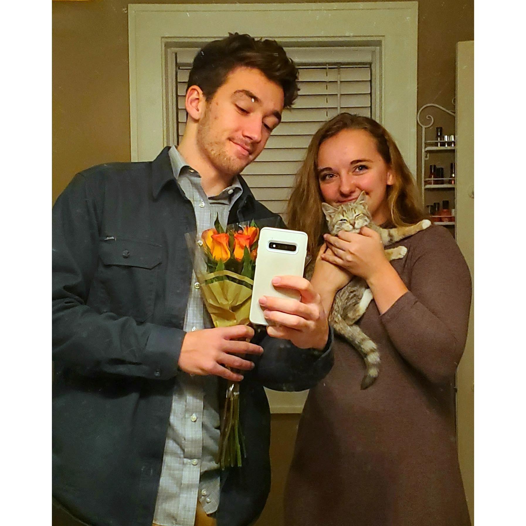 3 year anniversary and our first pet together