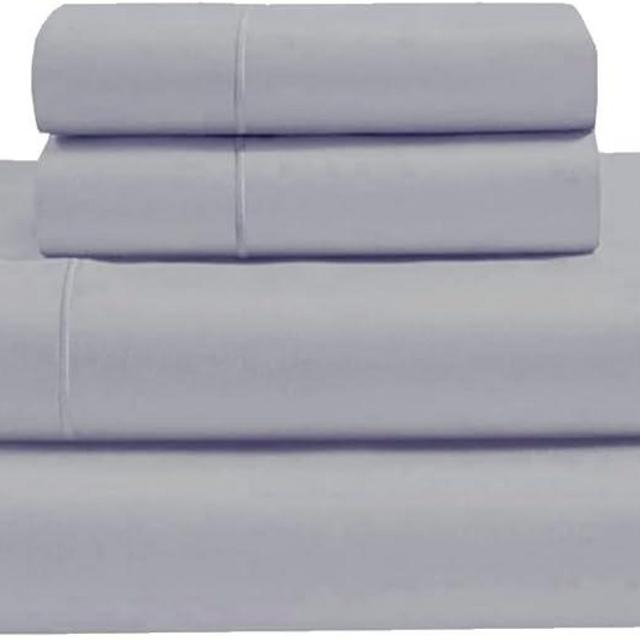 MyGiza Sheets,100% Giza Egyptian Cotton Sheets-Queen Size Giza Cotton Sheets Set to Fit Upto 18 Inches Deep Mattress (4 Pcs) Light Grey Solid