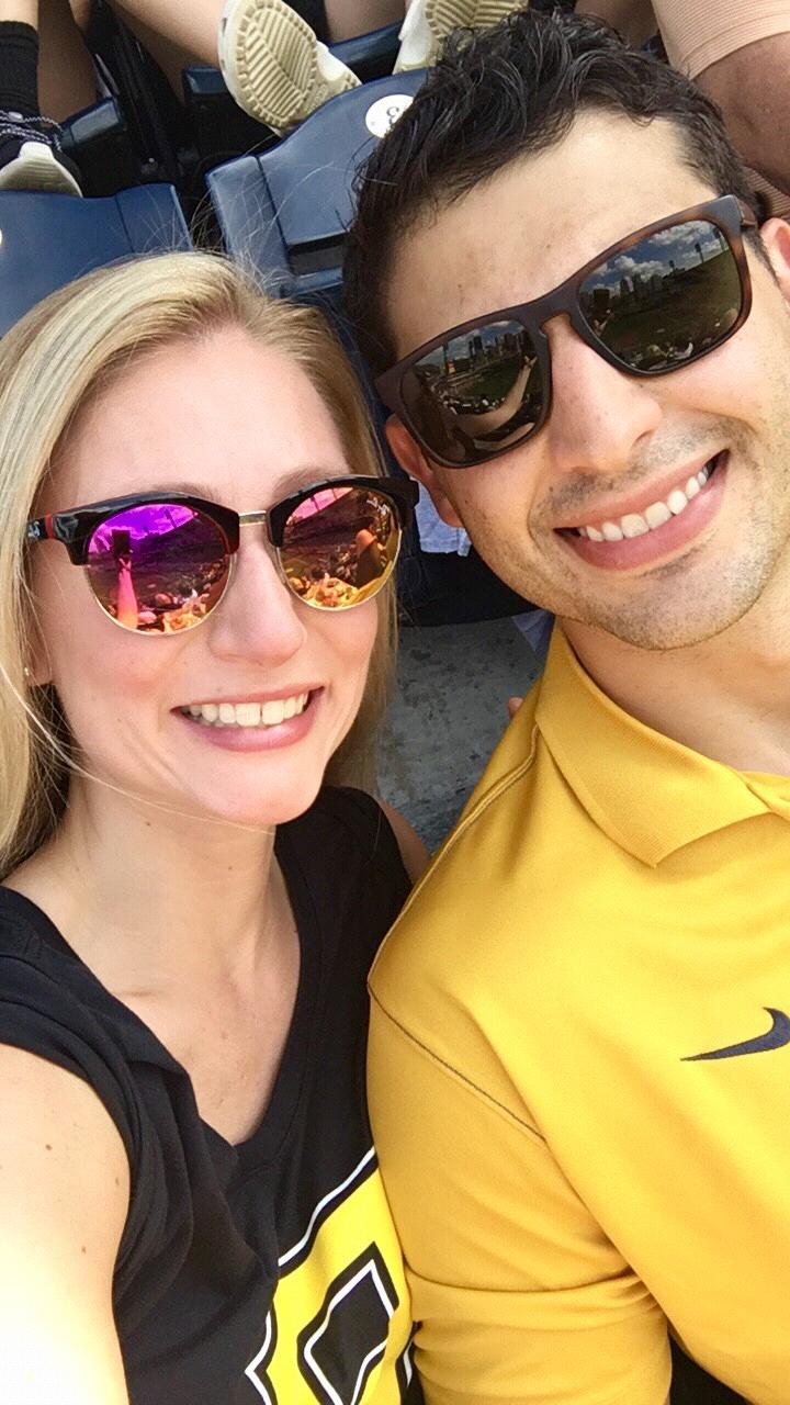 Sara's first pirates game!