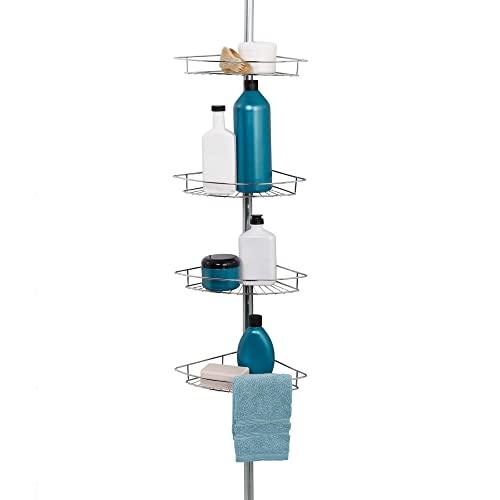 Zenna Home Pole Shower Caddy, Chrome