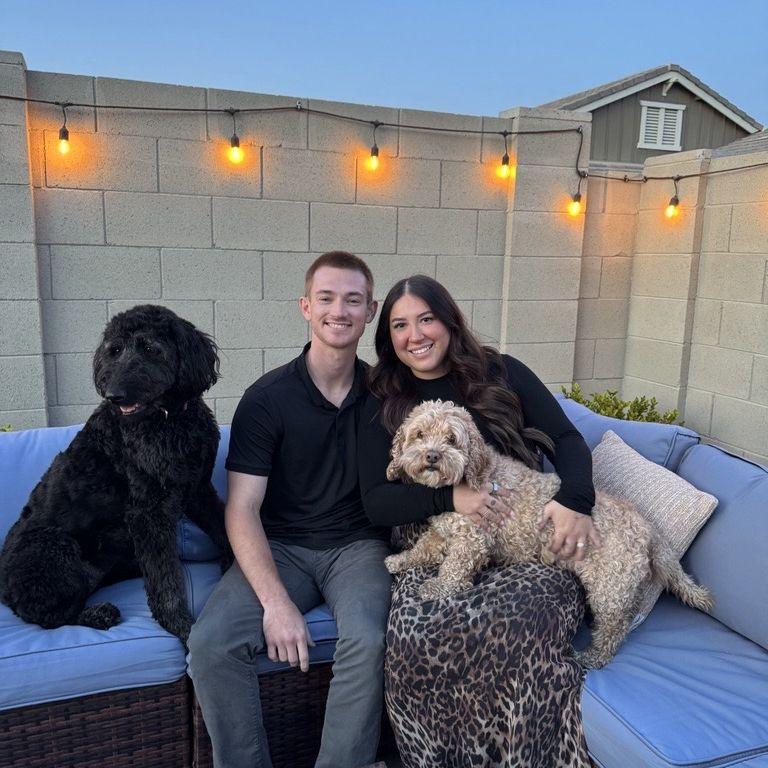Family photo with Olson + Millie