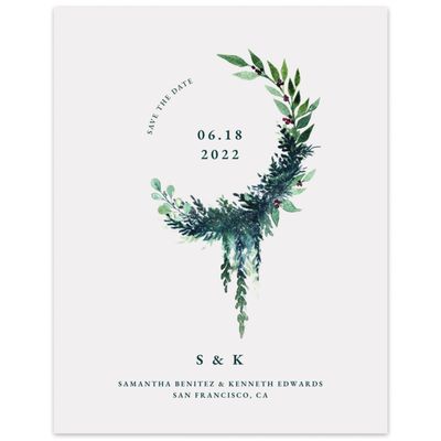 Grey Winter Wedding Digital Save the Date - Oxley Lush