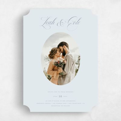 Ice, Blue Wedding Invitation - Lennon Photo