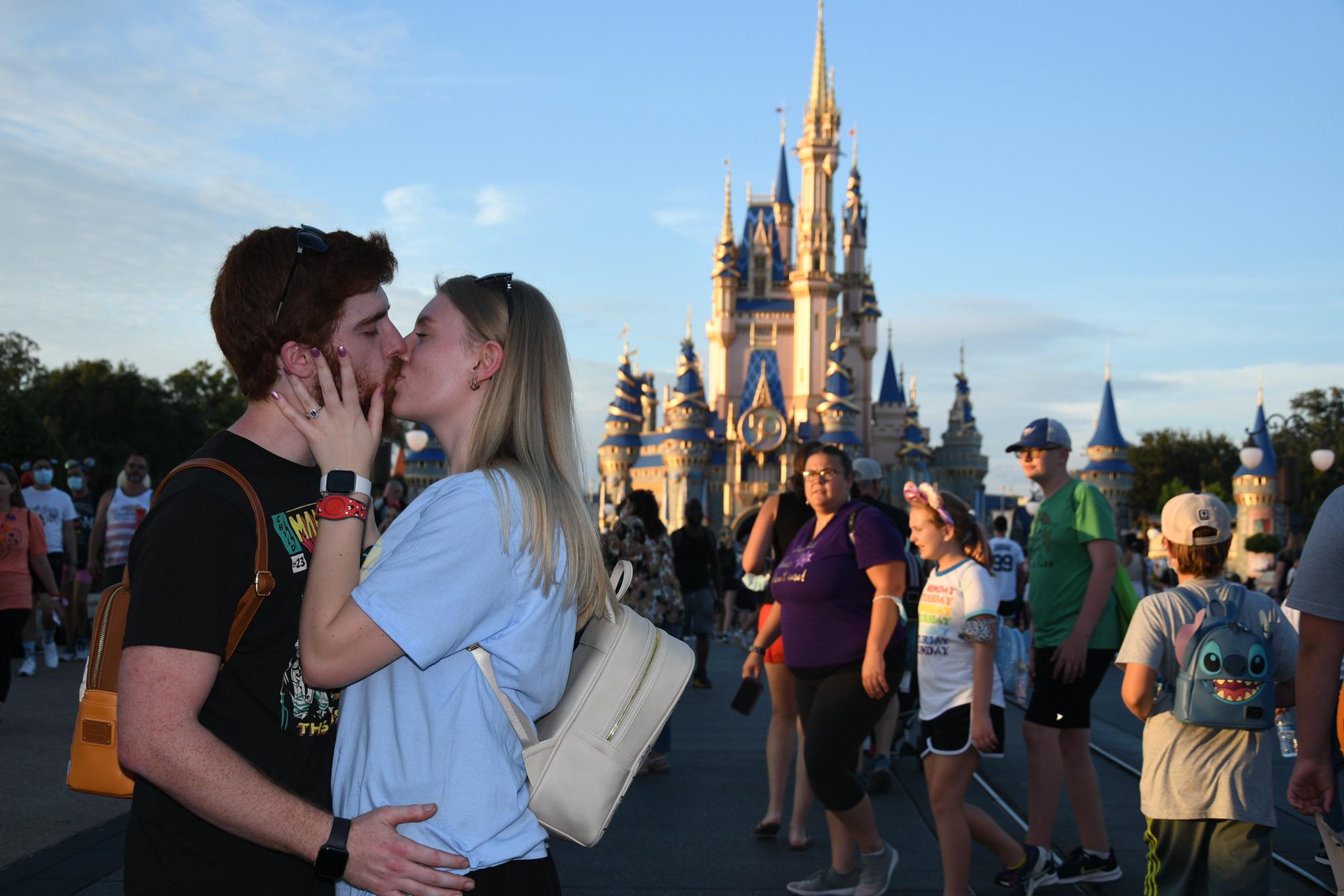 Disney World engagement photo 2021