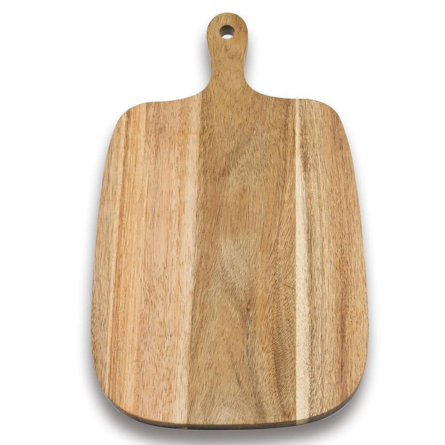 Welsteepse Acacia wood cutting board and chopping board with handle for Meat, Cheese, Bread, Vegetables & Fruits，charcuterie boards,cutting boards for kitchen, Large 13 * 8