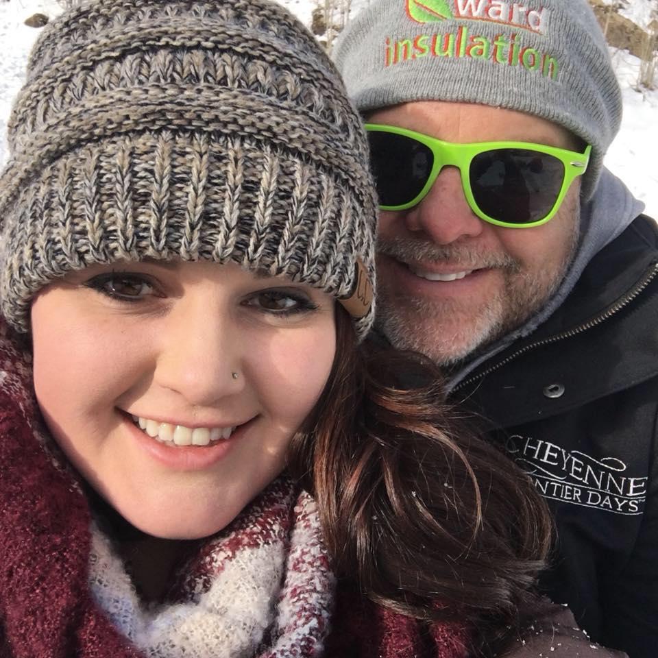 Snow sledding in Wyoming.