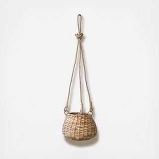 Handwoven Hanging Rattan Basket