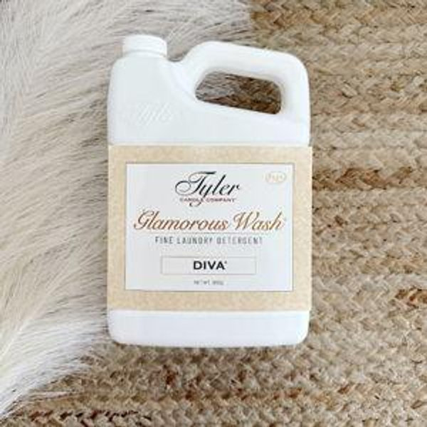 Tyler Candle wash Laundry Detergent, Diva, Liquid, 64 Fl Oz HE Safe w/Dryer Sachet Pouch oh