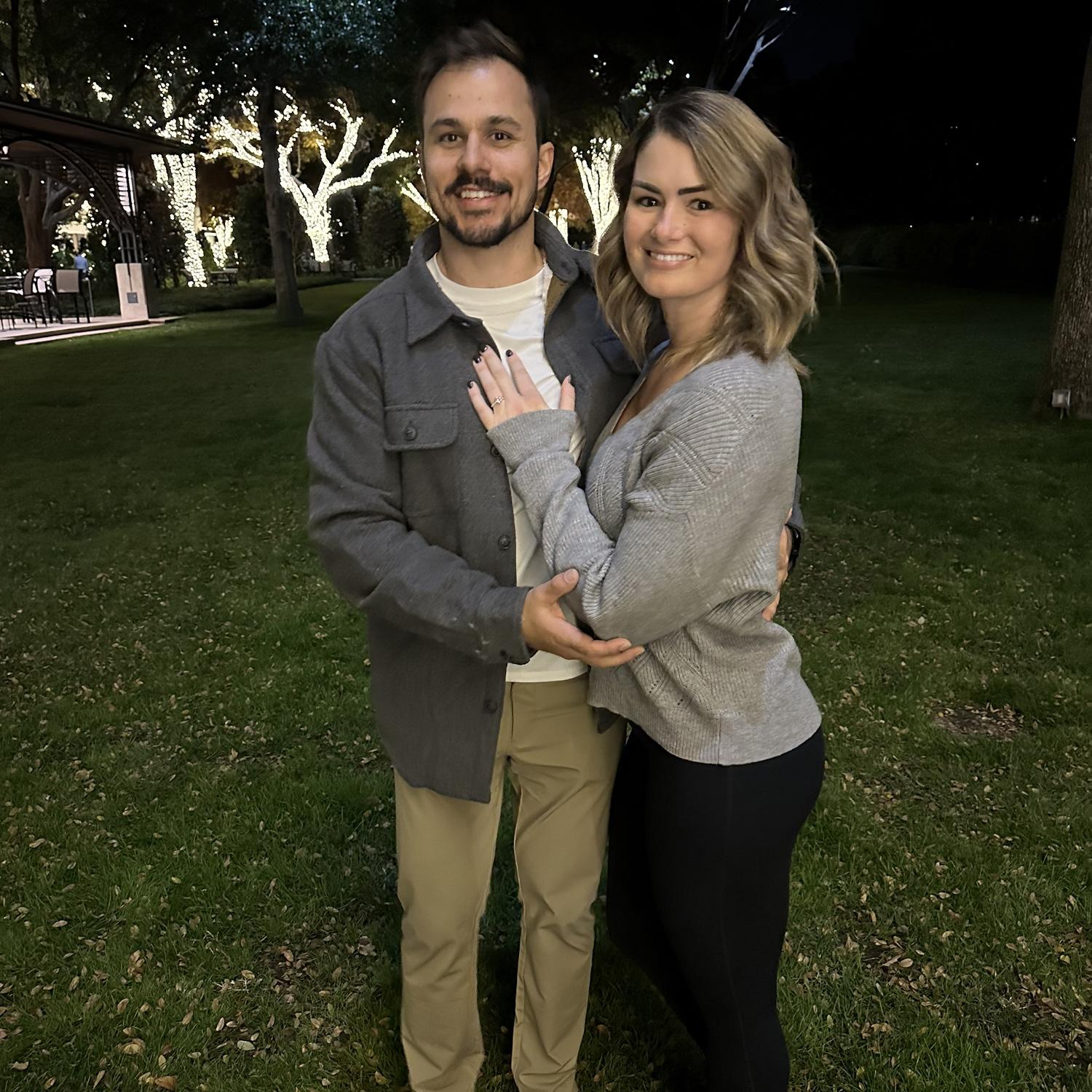 Shortly after getting engaged on 12/3/23!