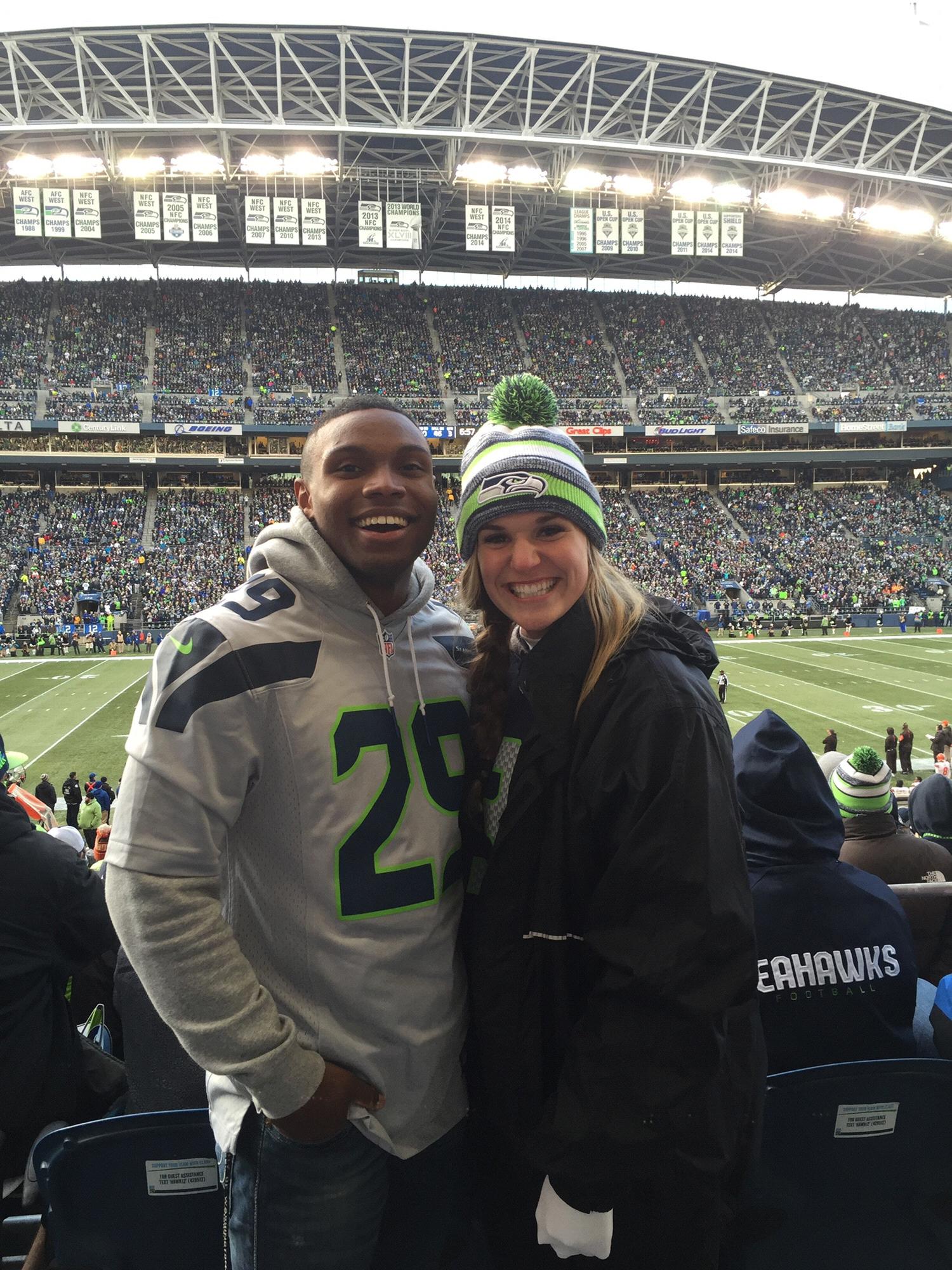 What we love to do... go to Seahawks games!!