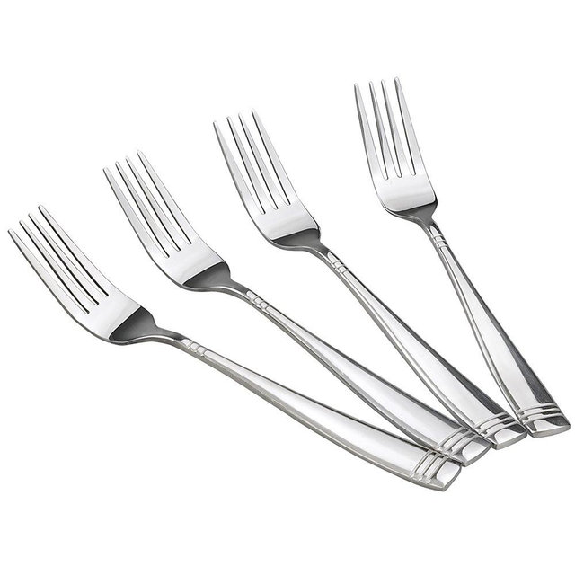 Obstnny Stainless Steel Dinner Fork, 8-Inch, Set of 12