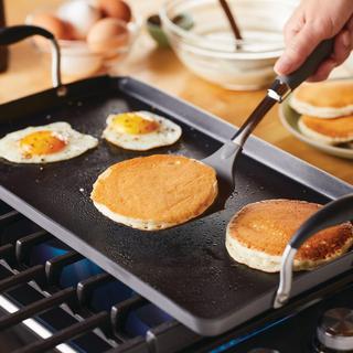 Advanced Bronze Nonstick Double Burner Griddle