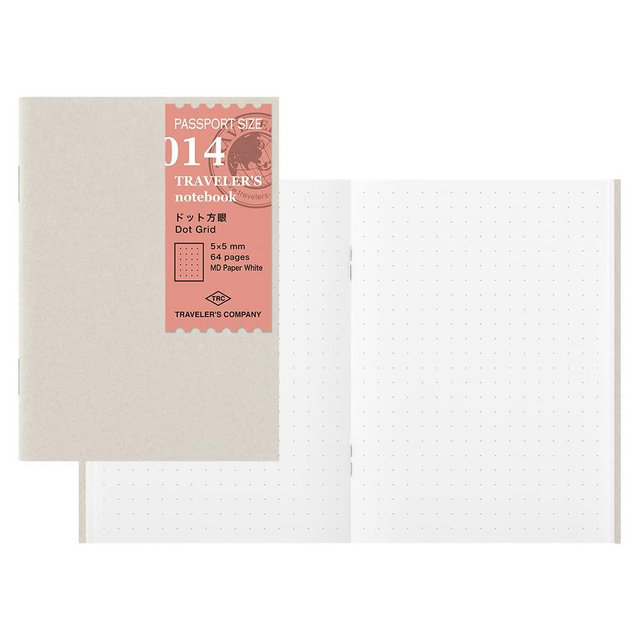 DESIGNPHIL Travelers Company 14405006 Traveler's Notebook Refill, Dot Squared, 3-Pack, Passport Size