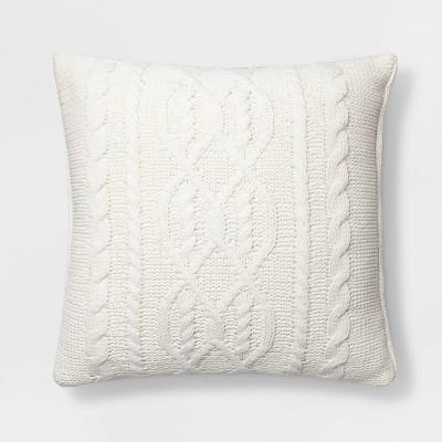 Oversized Cable Knit Chenille Throw Pillow - Threshold™