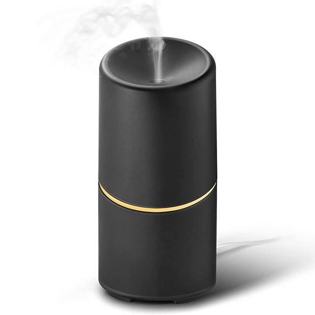 Wanlola Essential Oil Diffusers,200ml Aromatherapy Diffuser for Home,Air Scent Humidifier Diffuser with USB Cable,Timer Setting & Soft Light for Room Office Travel,Black