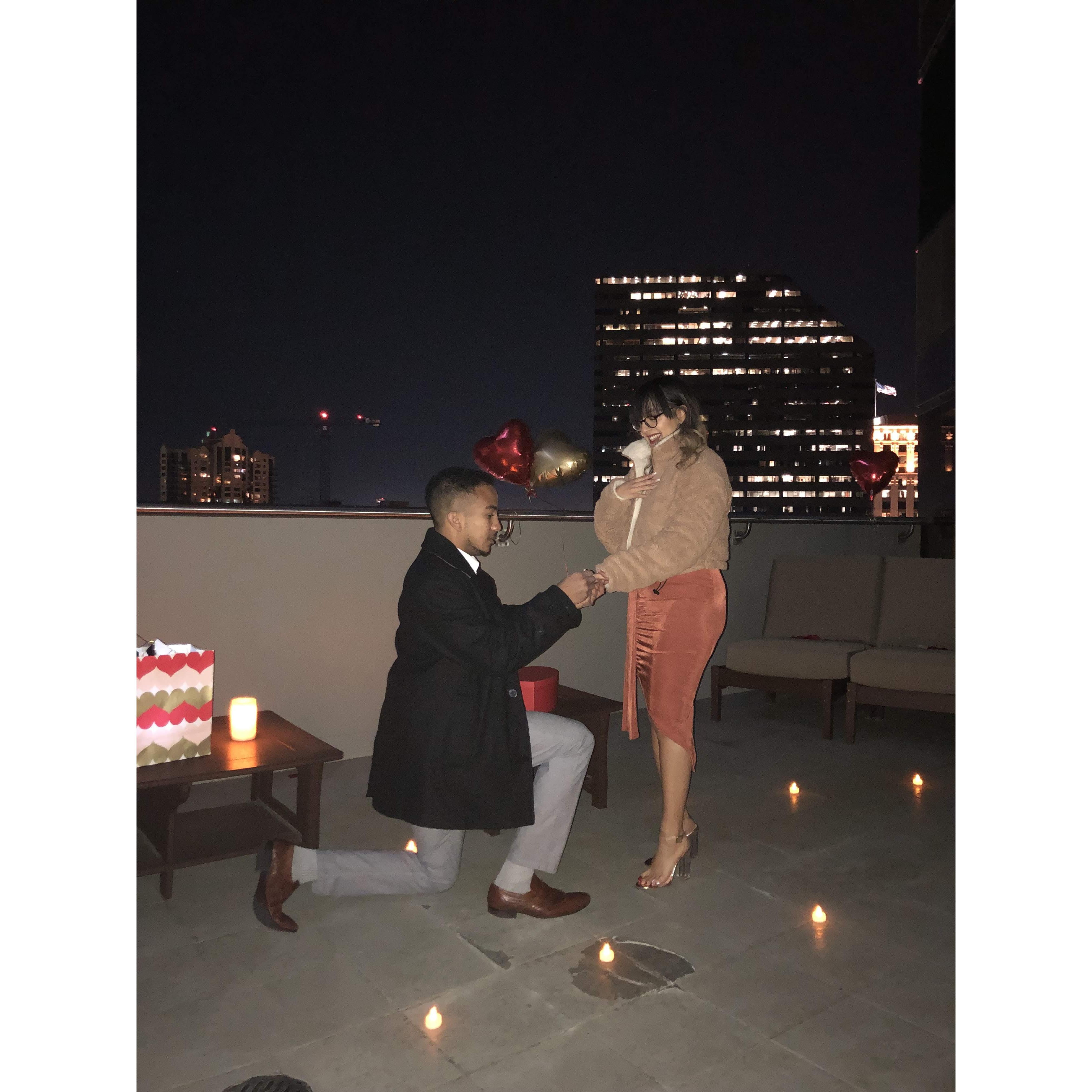 The engagement.