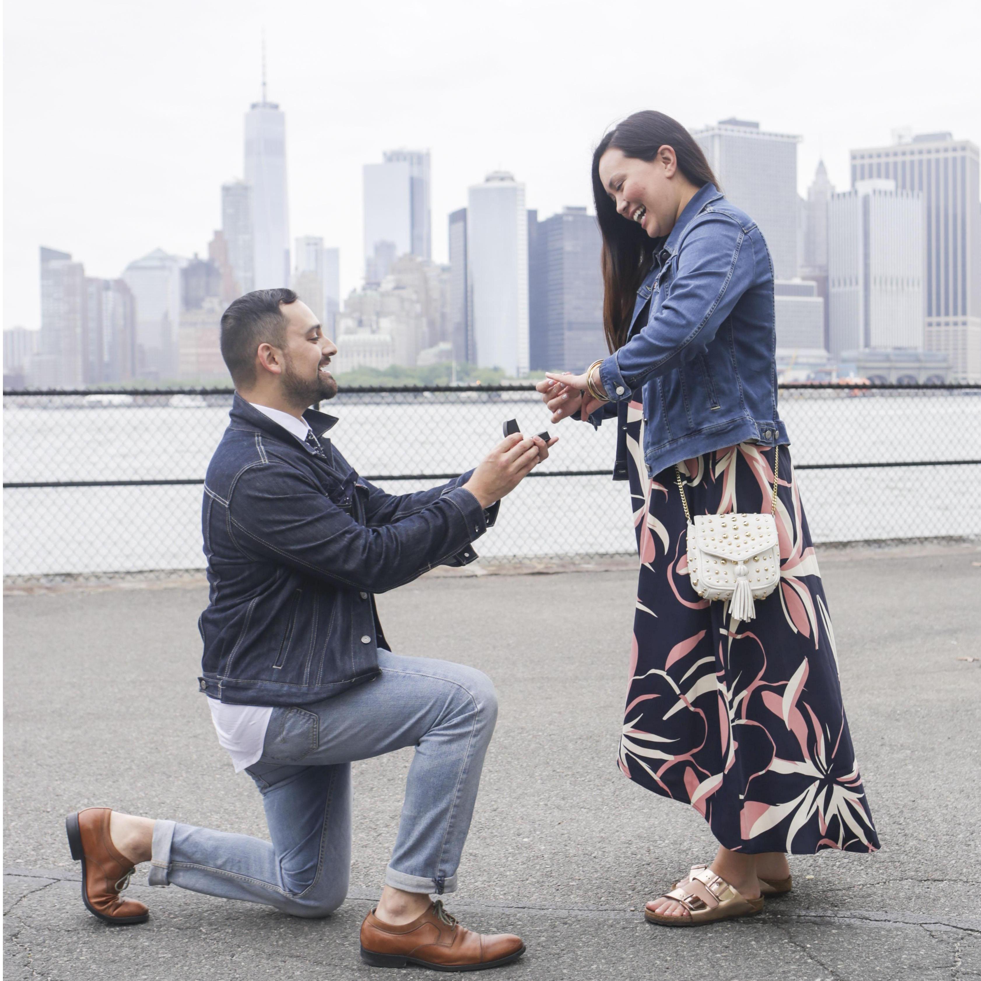 Proposing where it all began... Never had a bigger smile on my face! Linds was so surprised!