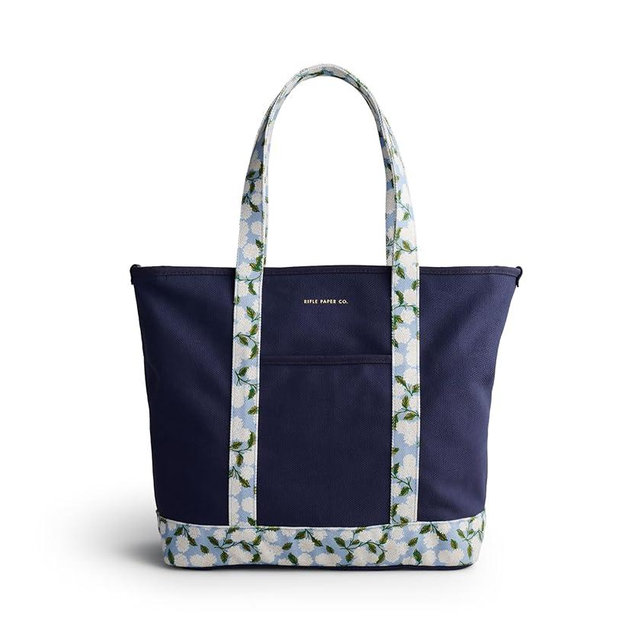 RIFLE PAPER CO. Canvas Carry All for Beach, Gym, Travel and More, Shoulder Bag for Women, 10" Handle Drop Length