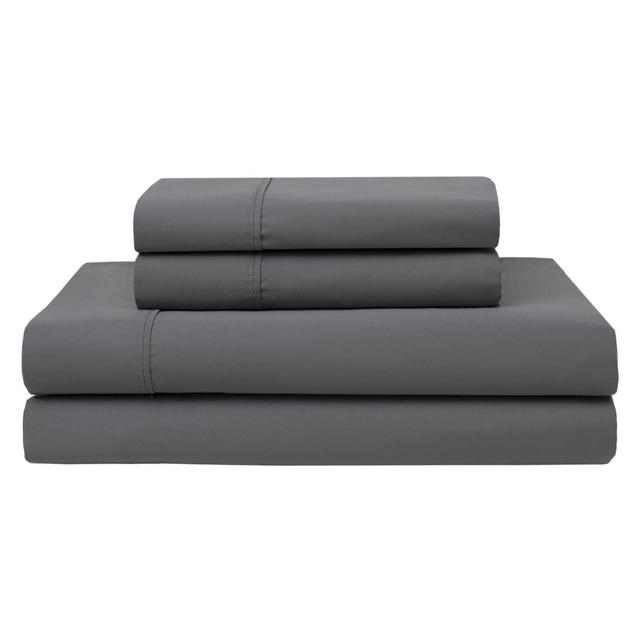 Wrinkle Free 420 Thread Count Cotton Sheet Set (Queen)Graphite - Elite Home Products
