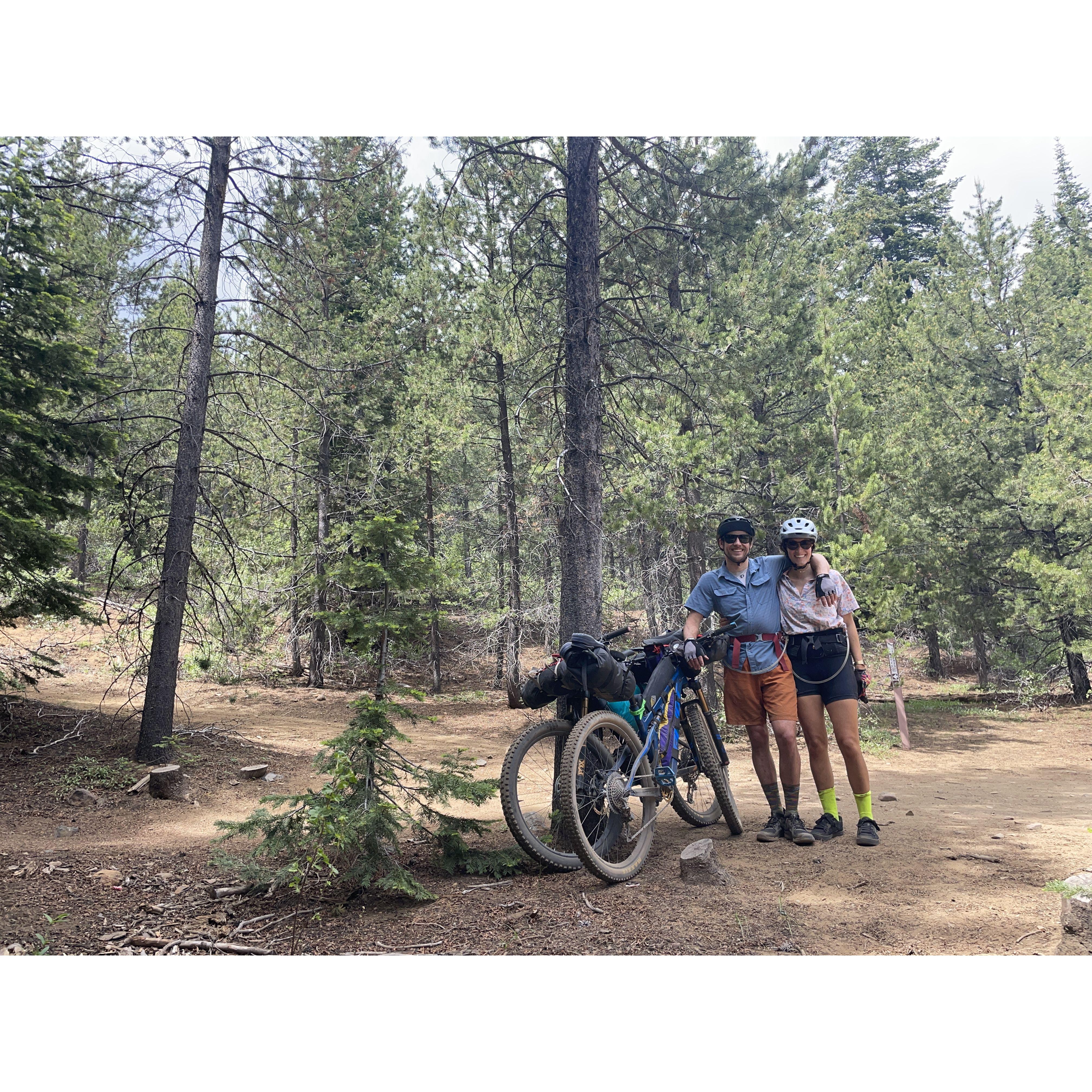 Our first bikepacking trip in Oregon. This was taken shortly before getting shutdown by snow.