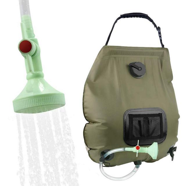 KIPIDA Solar Shower Bag,5 gallons/20L Solar Heating Camping Shower Bag with Removable Hose and On-Off Switchable Shower Head for Camping Beach Swimming Outdoor Traveling Hiking