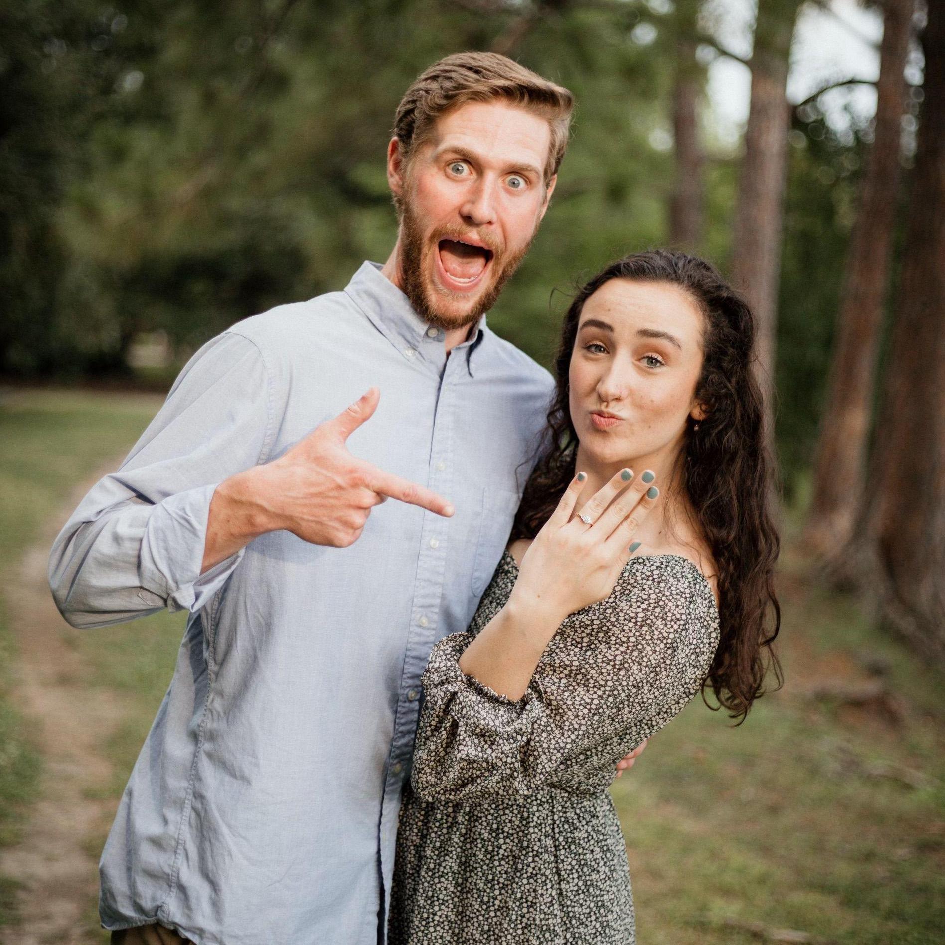 A great example of the goofiness of this man. "She said be excited and natural for the photo so that's what I gave her!"