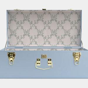 Petite Bridal Trunk (Light Blue, Timeless Trellis)
