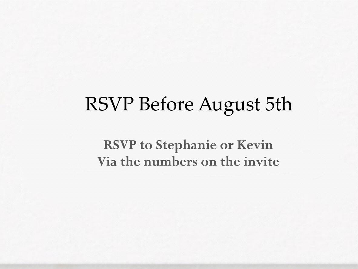 The Wedding Website of Stephanie Bawek and Kevin Troyer
