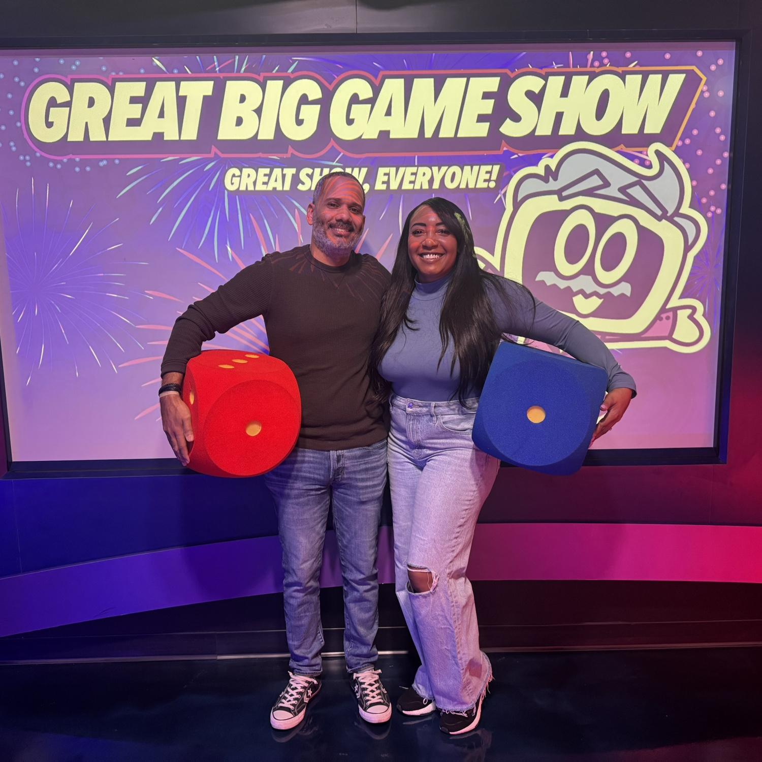 Fun times for Alex’s birthday! We were on a game show against each other. I let Alex win since it was his birthday after all. 😇