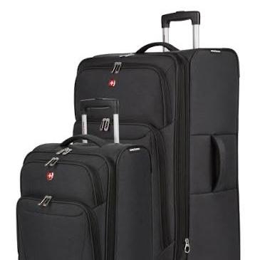 SwissGear Sion Softside Expandable Luggage, Black, 2-Piece Set (21/29)