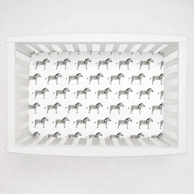 Painted Zebra Mini Crib Sheet
