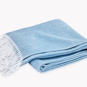 Matouk Pezzo Throw | Color: Cerulean