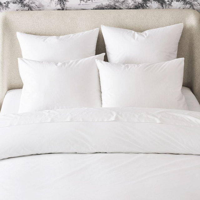 White Retreat Essential Percale Duvet Cover, Queen