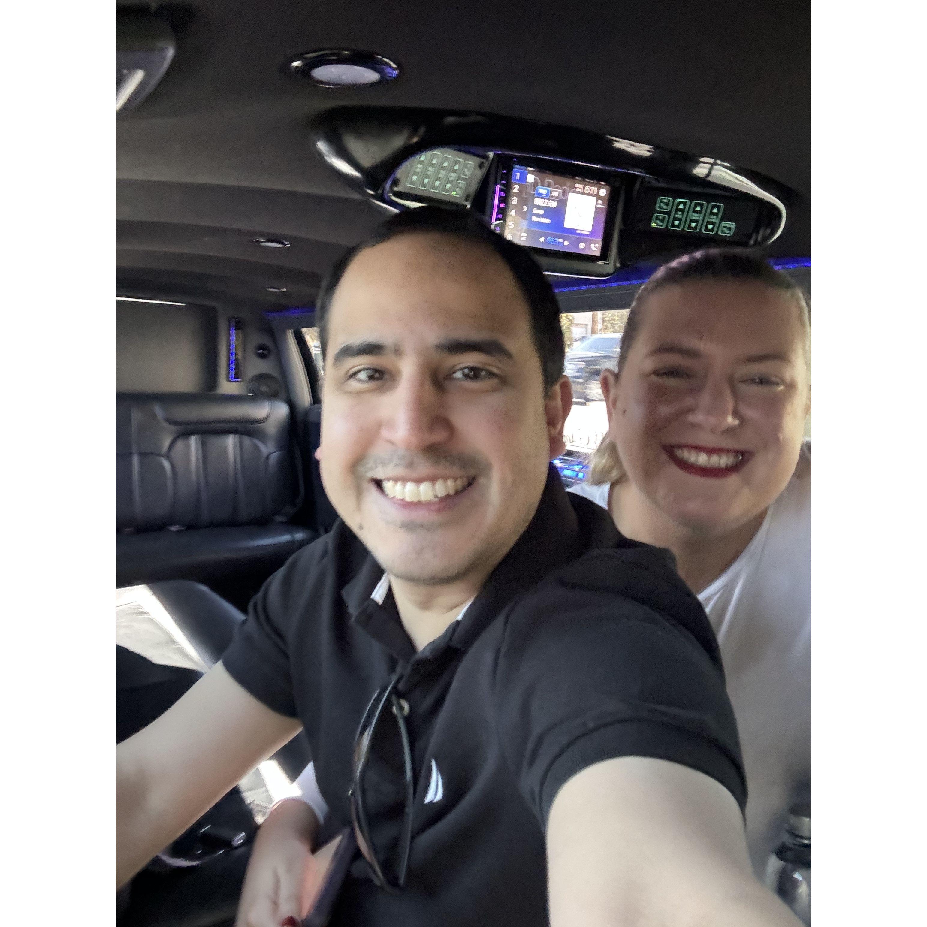 On our way to pick up our marriage license