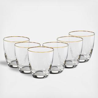 Sensa Gold-Rimmed Tumbler, Set of 6