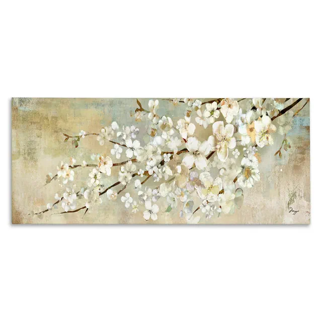 Stupell Industries Blooming Flower Tree Branch Painting Canvas Art, 30" x 13"