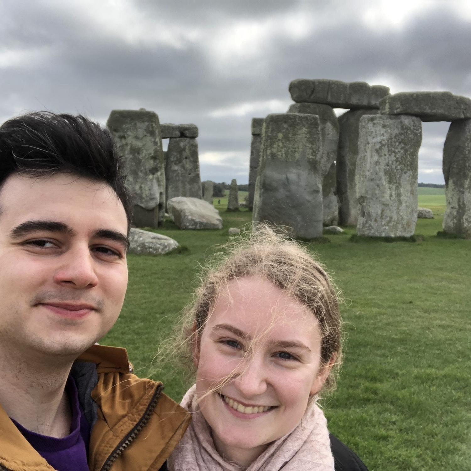 One of our earliest adventures together - Stonehenge, England - March 2022