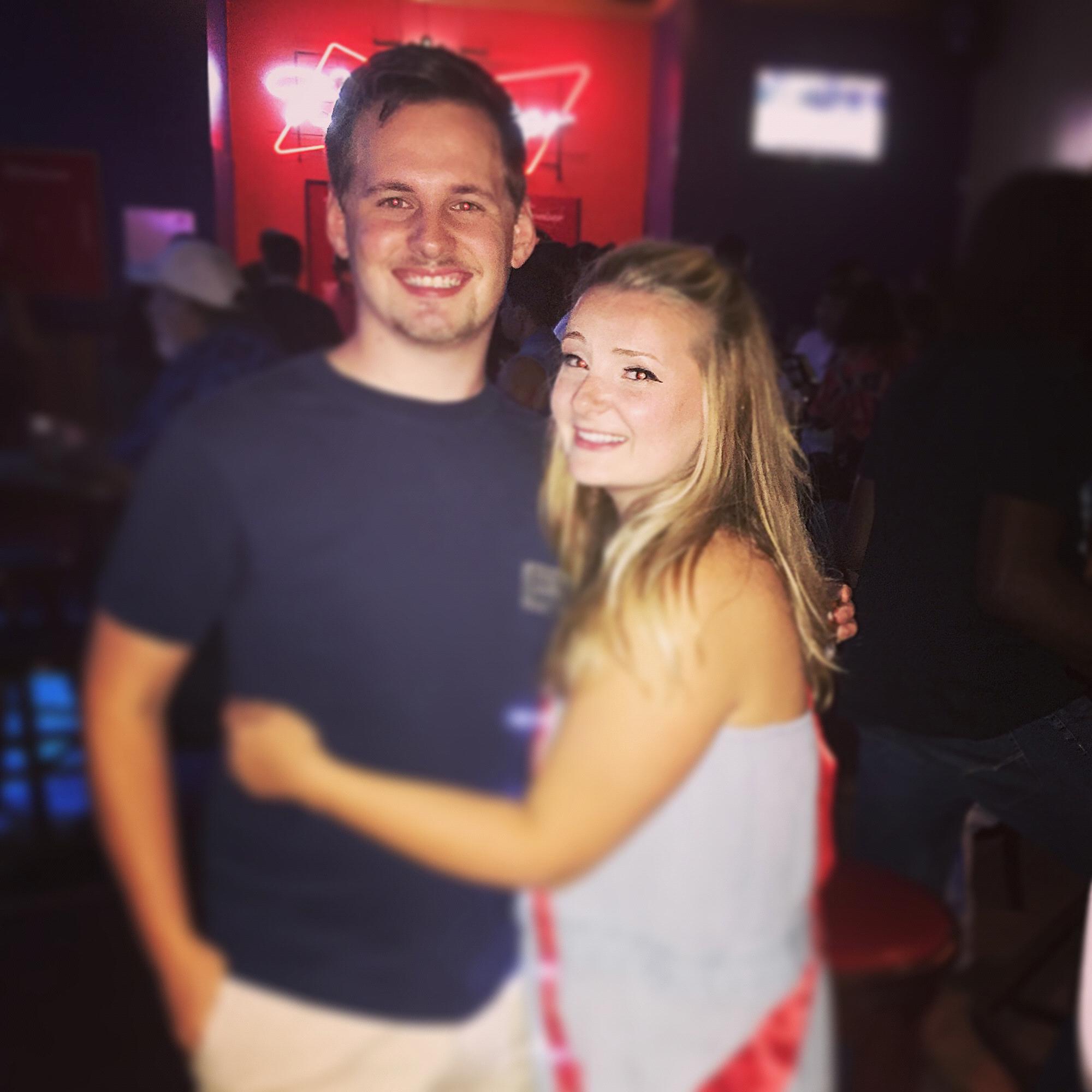 My 21st birthday at Outta Bounds... Still do not know how he put up with my friends and I this night.