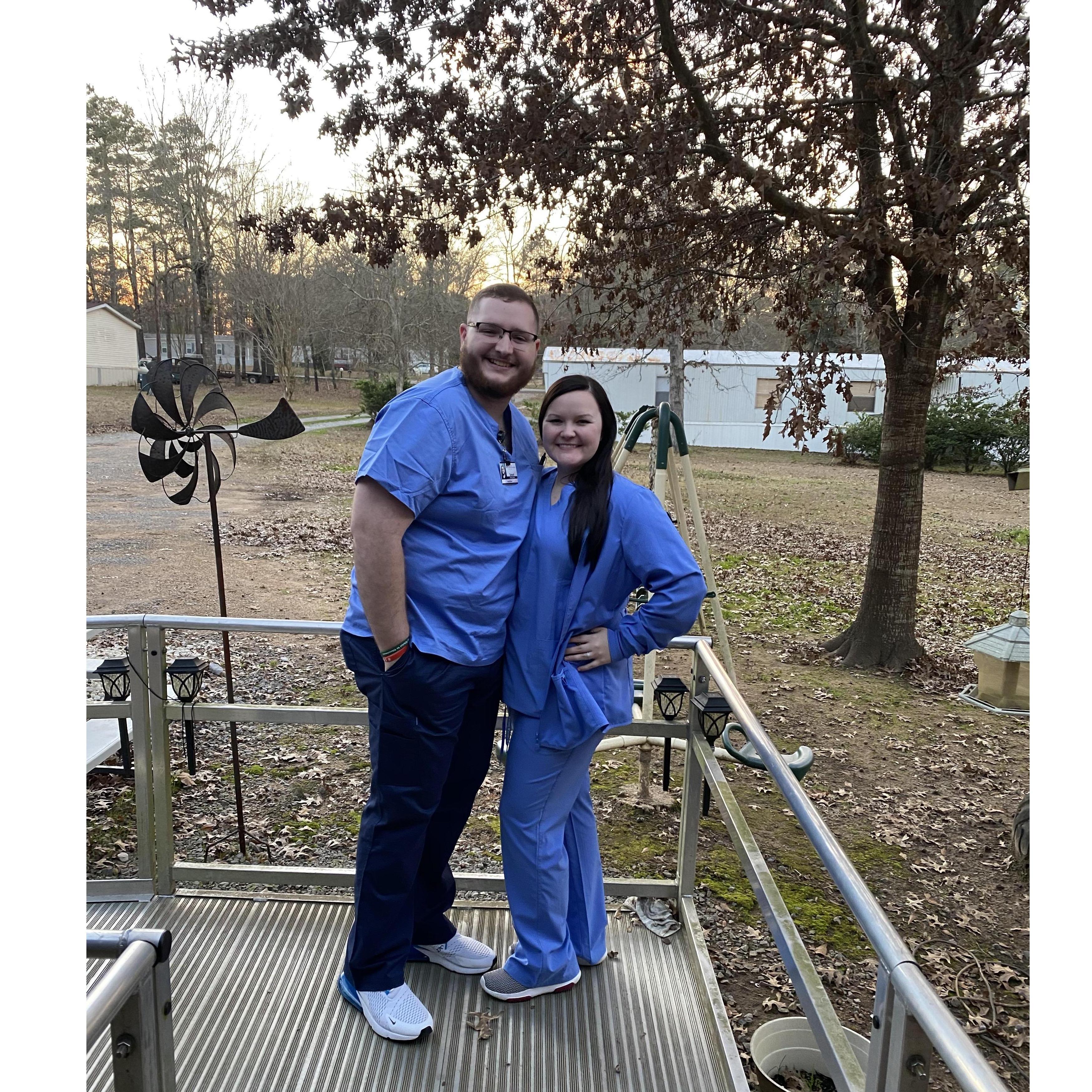 Our first day working together!