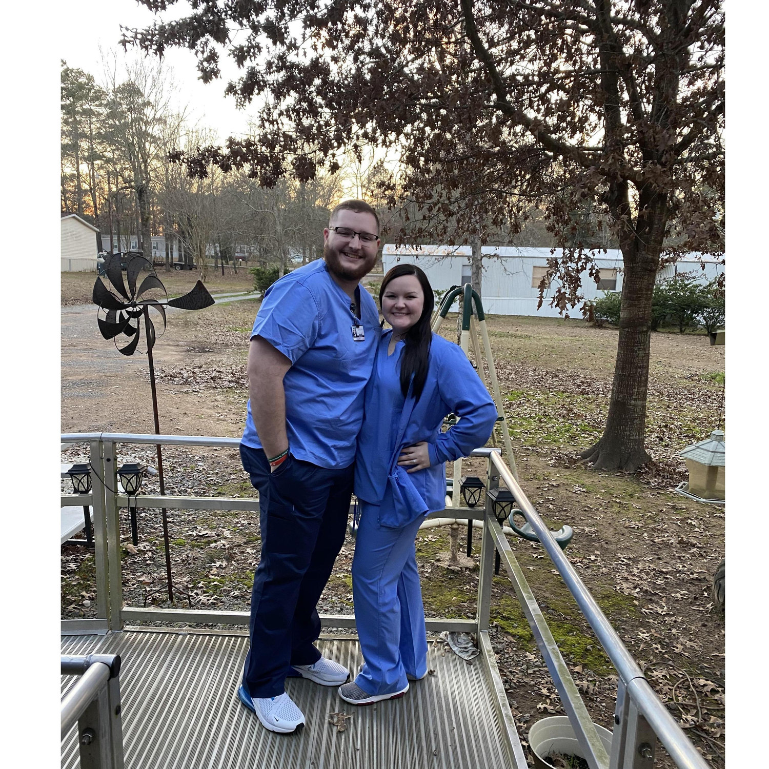 Our first day working together!