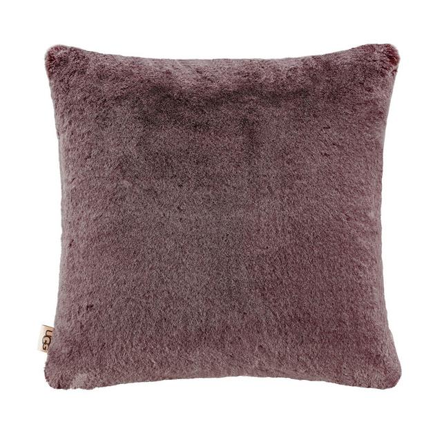 UGG® Dawson Faux Fur Square Throw Pillow in Cabernet