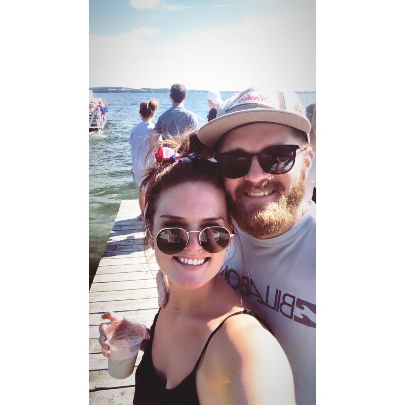 2019: First family trip with Caroline’s sisters at Lake Miltona for the Fourth of July