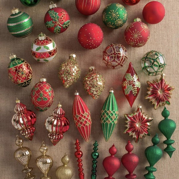 Christmas Cheer Ornaments, Main Set, 35 Piece