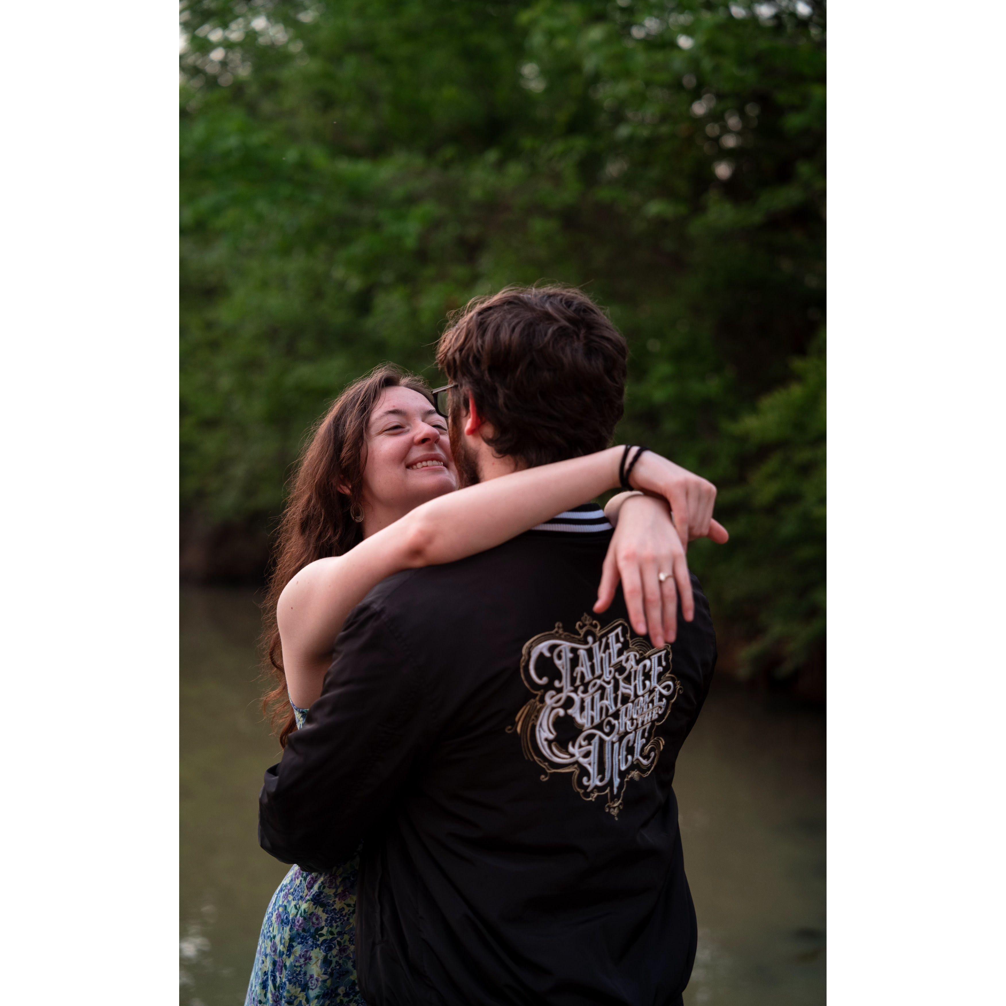 The happy after-math, moments after our engagement!