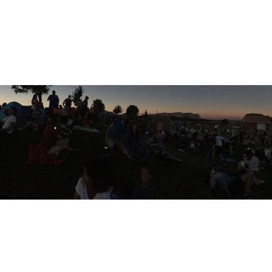 During totality at Five Rocks Amphitheater. Can you find us?