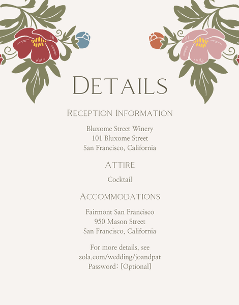 Glenarden | Currant Red | Zola Wedding Enclosure Cards