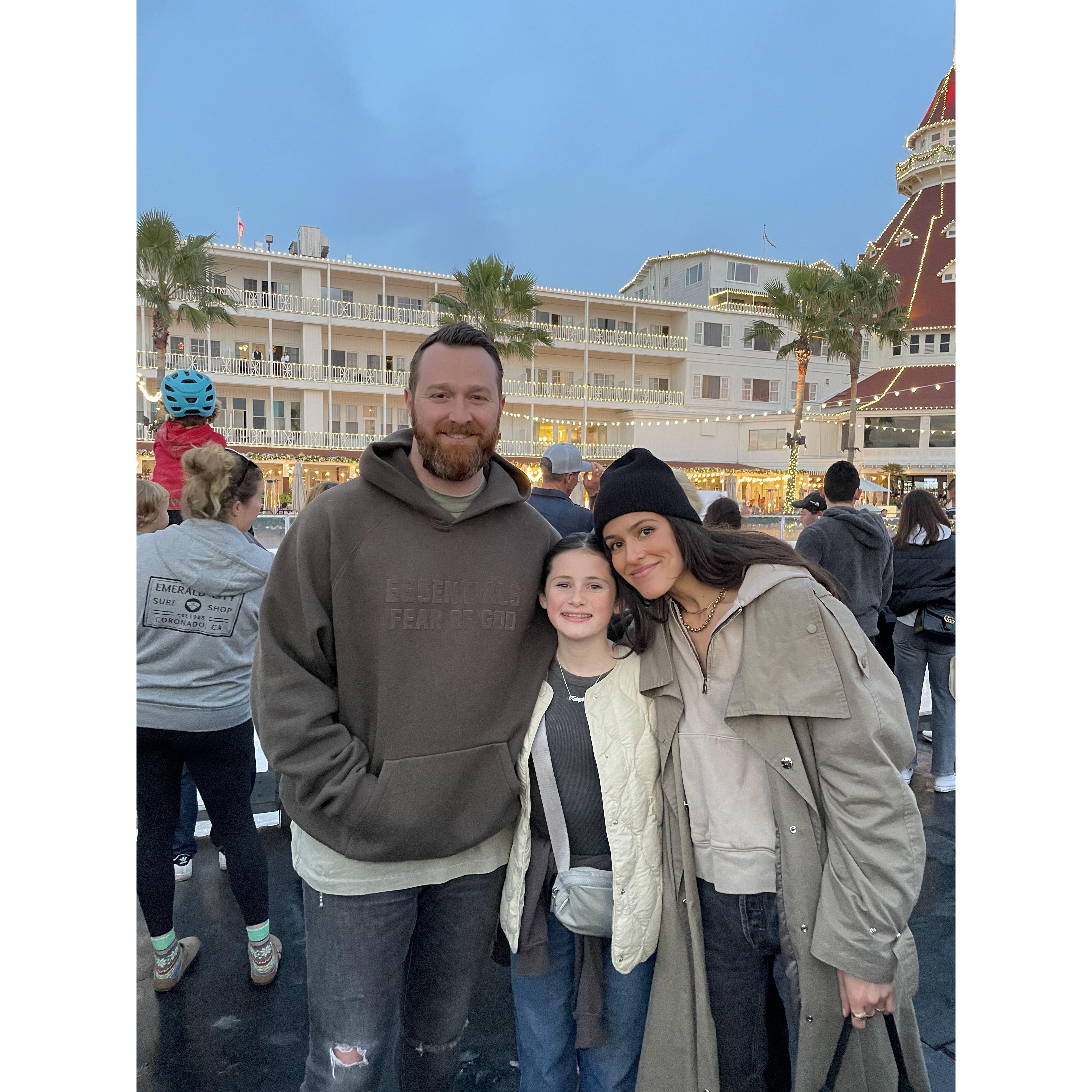 Evan and Dakota with Kyleigh (Dakota's little sister) on NYE 2023