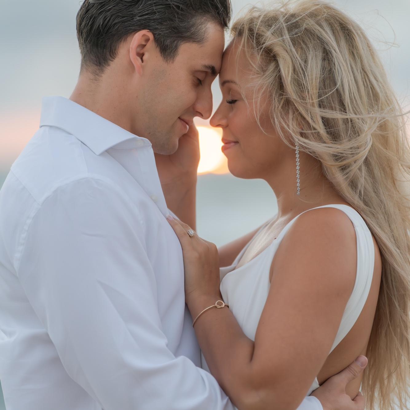 Heartfelt embrace at first light.